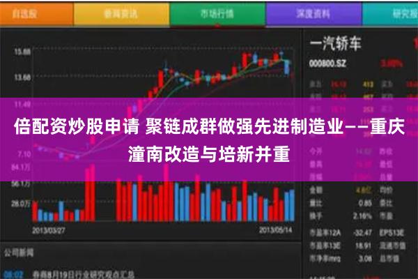 倍配资炒股申请 聚链成群做强先进制造业——重庆潼南改造与培新并重