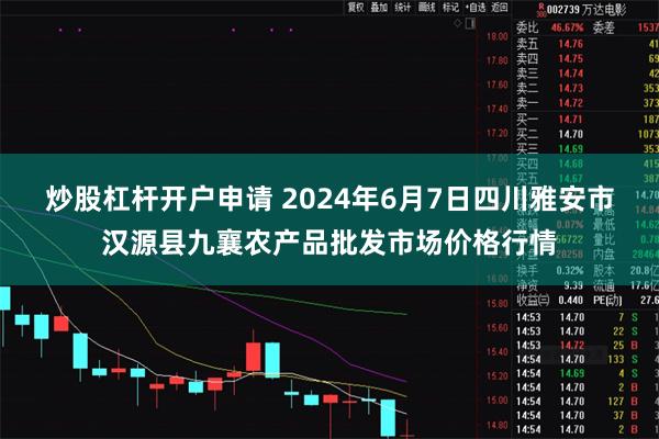 炒股杠杆开户申请 2024年6月7日四川雅安市汉源县九襄农产品批发市场价格行情