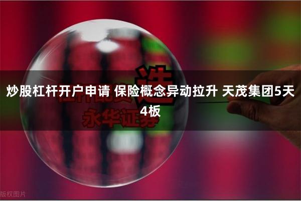 炒股杠杆开户申请 保险概念异动拉升 天茂集团5天4板